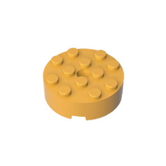 Brick Round 4 x 4 Centre Hole #87081 Brick Round 4 x 4 Centre Hole #87081 - 36-Bright Light Orange Lego Block Sets Alternative