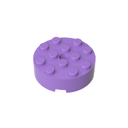 Brick Round 4 x 4 Centre Hole #87081 Brick Round 4 x 4 Centre Hole #87081 - 62-Medium Lavender Lego Block Sets Alternative