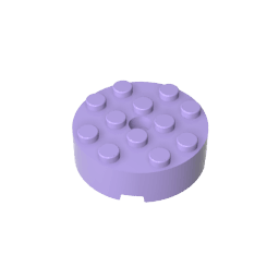 Brick Round 4 x 4 Centre Hole #87081 Brick Round 4 x 4 Centre Hole #87081 - 63-Lavender Lego Block Sets Alternative