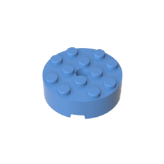 Brick Round 4 x 4 Centre Hole #87081 Brick Round 4 x 4 Centre Hole #87081 - 52-Medium Blue Lego Block Sets Alternative