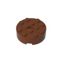 Brick Round 4 x 4 Centre Hole #87081 Brick Round 4 x 4 Centre Hole #87081 - 81-Reddish Brown Lego Block Sets Alternative