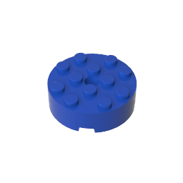 Brick Round 4 x 4 Centre Hole #87081 Brick Round 4 x 4 Centre Hole #87081 - 50-Blue Lego Block Sets Alternative