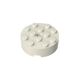 Brick Round 4 x 4 Centre Hole #87081 Brick Round 4 x 4 Centre Hole #87081 - 90-White Lego Block Sets Alternative