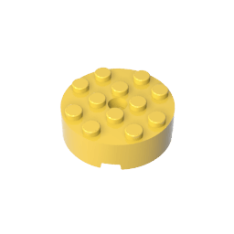 Brick Round 4 x 4 Centre Hole #87081 Brick Round 4 x 4 Centre Hole #87081 - 30-Yellow Lego Block Sets Alternative