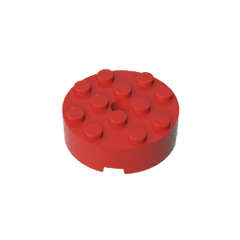 Brick Round 4 x 4 Centre Hole #87081 Brick Round 4 x 4 Centre Hole #87081 - 10-Red Lego Block Sets Alternative