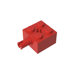 Brick Special 2 x 2 with Pin and Axle Hole #6232 Brick Special 2 x 2 with Pin and Axle Hole #6232 - 10-Red Lego Block Sets Alternative