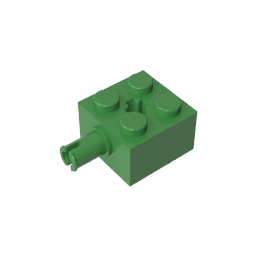 Brick Special 2 x 2 with Pin and Axle Hole #6232 Brick Special 2 x 2 with Pin and Axle Hole #6232 - 40-Green Lego Block Sets Alternative