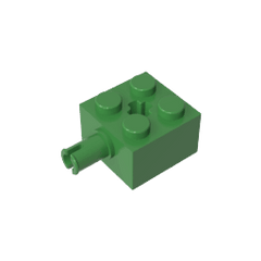 Brick Special 2 x 2 with Pin and Axle Hole #6232 Brick Special 2 x 2 with Pin and Axle Hole #6232 - 40-Green Lego Block Sets Alternative