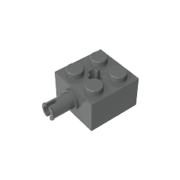 Brick Special 2 x 2 with Pin and Axle Hole #6232 Brick Special 2 x 2 with Pin and Axle Hole #6232 - 72-Dark Bluish Gray Lego Block Sets Alternative