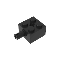 Brick Special 2 x 2 with Pin and Axle Hole #6232 Brick Special 2 x 2 with Pin and Axle Hole #6232 - 80-Black Lego Block Sets Alternative