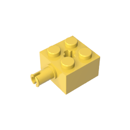 Brick Special 2 x 2 with Pin and Axle Hole #6232 Brick Special 2 x 2 with Pin and Axle Hole #6232 - 30-Yellow Lego Block Sets Alternative