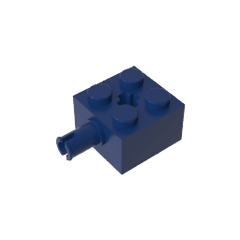 Brick Special 2 x 2 with Pin and Axle Hole #6232 Brick Special 2 x 2 with Pin and Axle Hole #6232 - 55-Dark Blue Lego Block Sets Alternative
