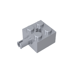 Brick Special 2 x 2 with Pin and Axle Hole #6232 Brick Special 2 x 2 with Pin and Axle Hole #6232 - 73-Flat Silver Lego Block Sets Alternative