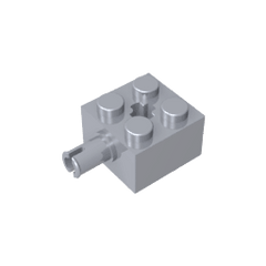 Brick Special 2 x 2 with Pin and Axle Hole #6232 Brick Special 2 x 2 with Pin and Axle Hole #6232 - 73-Flat Silver Lego Block Sets Alternative