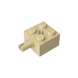 Brick Special 2 x 2 with Pin and Axle Hole #6232 Brick Special 2 x 2 with Pin and Axle Hole #6232 - 31-Tan Lego Block Sets Alternative