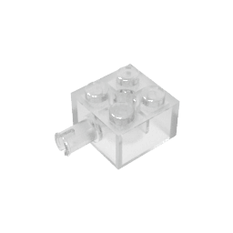 Brick Special 2 x 2 with Pin and Axle Hole #6232 Brick Special 2 x 2 with Pin and Axle Hole #6232 - 180-Trans Clear Lego Block Sets Alternative