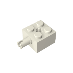 Brick Special 2 x 2 with Pin and Axle Hole #6232 Brick Special 2 x 2 with Pin and Axle Hole #6232 - 90-White Lego Block Sets Alternative