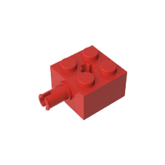 Brick Special 2 x 2 with Pin and Axle Hole #6232 Brick Special 2 x 2 with Pin and Axle Hole #6232 - 10-Red Lego Block Sets Alternative
