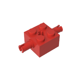 Brick Special 2 x 2 with 2 Pins and Axle Hole #30000 Brick Special 2 x 2 with 2 Pins and Axle Hole #30000 - 10-Red Lego Block Sets Alternative