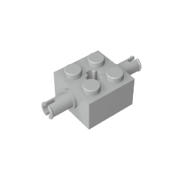 Brick Special 2 x 2 with 2 Pins and Axle Hole #30000 Brick Special 2 x 2 with 2 Pins and Axle Hole #30000 - 71-Light Bluish Gray Lego Block Sets Alternative