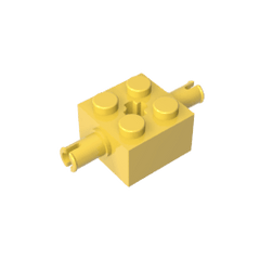 Brick Special 2 x 2 with 2 Pins and Axle Hole #30000 Brick Special 2 x 2 with 2 Pins and Axle Hole #30000 - 30-Yellow Lego Block Sets Alternative