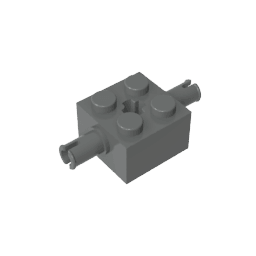 Brick Special 2 x 2 with 2 Pins and Axle Hole #30000 Brick Special 2 x 2 with 2 Pins and Axle Hole #30000 - 72-Dark Bluish Gray Lego Block Sets Alternative