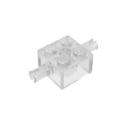 Brick Special 2 x 2 with 2 Pins and Axle Hole #30000 Brick Special 2 x 2 with 2 Pins and Axle Hole #30000 - 180-Trans Clear Lego Block Sets Alternative