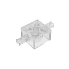 Brick Special 2 x 2 with 2 Pins and Axle Hole #30000 Brick Special 2 x 2 with 2 Pins and Axle Hole #30000 - 180-Trans Clear Lego Block Sets Alternative