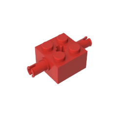 Brick Special 2 x 2 with 2 Pins and Axle Hole #30000 Brick Special 2 x 2 with 2 Pins and Axle Hole #30000 - 10-Red Lego Block Sets Alternative