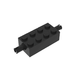 Brick Special 2 x 4 with Pins #6249 Brick Special 2 x 4 with Pins #6249 - 80-Black Lego Block Sets Alternative