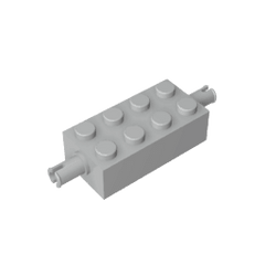 Brick Special 2 x 4 with Pins #6249 Brick Special 2 x 4 with Pins #6249 - 71-Light Bluish Gray Lego Block Sets Alternative