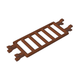 Bar 7 x 3 [4 Clips] #30095 Bar 7 x 3 [4 Clips] #30095 - 81-Reddish Brown Lego Block Sets Alternative