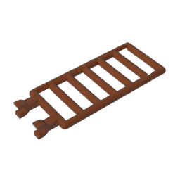 Bar 7 x 3 with Double Clips (Ladder) #6020 Bar 7 x 3 with Double Clips (Ladder) #6020 - 81-Reddish Brown Lego Block Sets Alternative