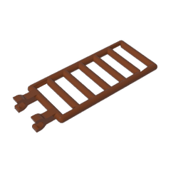 Bar 7 x 3 with Double Clips (Ladder) #6020 Bar 7 x 3 with Double Clips (Ladder) #6020 - 81-Reddish Brown Lego Block Sets Alternative