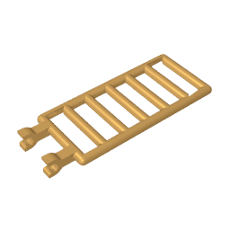 Bar 7 x 3 with Double Clips (Ladder) #6020 Bar 7 x 3 with Double Clips (Ladder) #6020 - 35-Pearl Gold Lego Block Sets Alternative