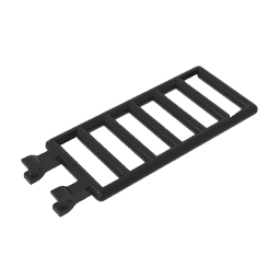 Bar 7 x 3 with Double Clips (Ladder) #6020 Bar 7 x 3 with Double Clips (Ladder) #6020 - 80-Black Lego Block Sets Alternative