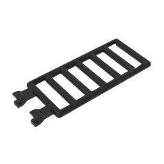 Bar 7 x 3 with Double Clips (Ladder) #6020 Bar 7 x 3 with Double Clips (Ladder) #6020 - 80-Black Lego Block Sets Alternative