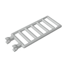 Bar 7 x 3 with Double Clips (Ladder) #6020 Bar 7 x 3 with Double Clips (Ladder) #6020 - 71-Light Bluish Gray Lego Block Sets Alternative