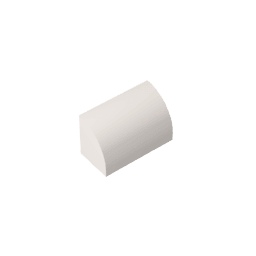 Brick Curved 1 x 2 x 1 No Studs #37352 Brick Curved 1 x 2 x 1 No Studs #37352 - 90-White Lego Block Sets Alternative