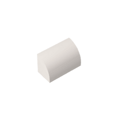 Brick Curved 1 x 2 x 1 No Studs #37352 Brick Curved 1 x 2 x 1 No Studs #37352 - 90-White Lego Block Sets Alternative