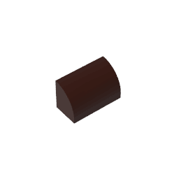 Brick Curved 1 x 2 x 1 No Studs #37352 Brick Curved 1 x 2 x 1 No Studs #37352 - 82-Dark Brown Lego Block Sets Alternative