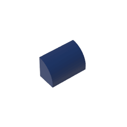 Brick Curved 1 x 2 x 1 No Studs #37352 Brick Curved 1 x 2 x 1 No Studs #37352 - 55-Dark Blue Lego Block Sets Alternative
