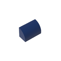 Brick Curved 1 x 2 x 1 No Studs #37352 Brick Curved 1 x 2 x 1 No Studs #37352 - 55-Dark Blue Lego Block Sets Alternative