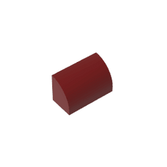 Brick Curved 1 x 2 x 1 No Studs #37352 Brick Curved 1 x 2 x 1 No Studs #37352 - 14-Dark Red Lego Block Sets Alternative