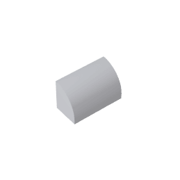 Brick Curved 1 x 2 x 1 No Studs #37352 Brick Curved 1 x 2 x 1 No Studs #37352 - 92-Light Grey White Lego Block Sets Alternative