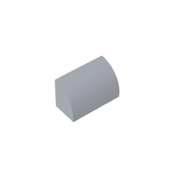Brick Curved 1 x 2 x 1 No Studs #37352 Brick Curved 1 x 2 x 1 No Studs #37352 - 73-Flat Silver Lego Block Sets Alternative