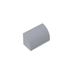 Brick Curved 1 x 2 x 1 No Studs #37352 Brick Curved 1 x 2 x 1 No Studs #37352 - 73-Flat Silver Lego Block Sets Alternative