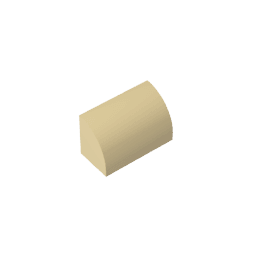 Brick Curved 1 x 2 x 1 No Studs #37352 Brick Curved 1 x 2 x 1 No Studs #37352 - 31-Tan Lego Block Sets Alternative