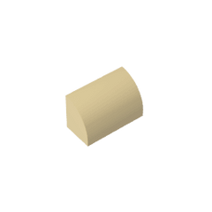 Brick Curved 1 x 2 x 1 No Studs #37352 Brick Curved 1 x 2 x 1 No Studs #37352 - 31-Tan Lego Block Sets Alternative