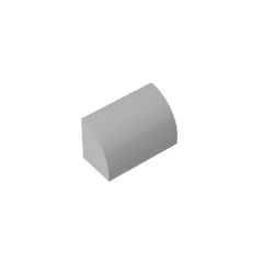 Brick Curved 1 x 2 x 1 No Studs #37352 Brick Curved 1 x 2 x 1 No Studs #37352 - 71-Light Bluish Gray Lego Block Sets Alternative